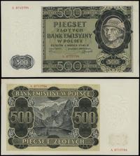 500 złotych 1.03.1940, seria A, numeracja 871079