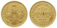 5 rubli 1852 СПБ АГ, Petersburg, złoto 6.52 g, ł