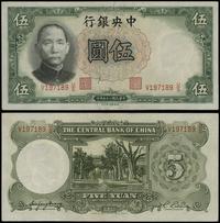 5 yuanów 1936, seria U/S, numeracja V197189, zła