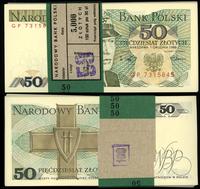 bankowa paczka banknotów 100 x 50 złotych 1.12.1