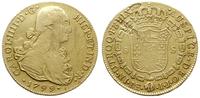 8 reali 1799 IJ, Lima, złoto 26.84 g