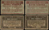 zestaw notgeldów o nominałach: , 1 korona 1919, 