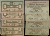 Galicja, zestaw: 4 x 1 korona, 11.09.1914