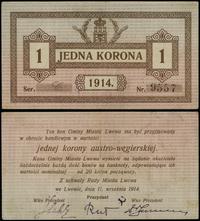 1 korona 11.09.1914, seria C, numeracja 9557, tr