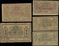 Galicja, zestaw banknotów wydanych 3.02.1920 roku o nominałach: