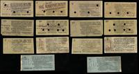 dawny zabór rosyjski, zestaw: 1 x 50 kopiejek i 6 x 1 rubel (w tym jeden blankiet), 1914-1915