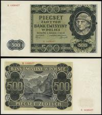 500 złotych  1.03.1940, seria B, numeracja 14564