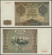 100 złotych 1.09.1941, Ser.D, numeracja 1246881,
