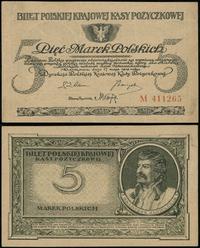 5 marek polskich 17.05.1919, seria M, numeracja 