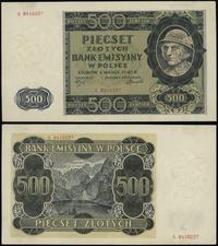 500 złotych 1.03.1940, seria A, numeracja 841623