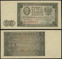 2 złote 1.07.1948, seria BC, numeracja 8988911, 