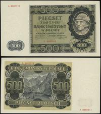 500 złotych 1.03.1940, seria A, numeracja 886091