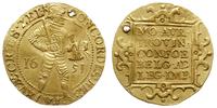dwudukat 1651, złoto 6.72 g, przedziurawiony i l