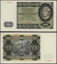 500 złotych 1.03.1940, seria B, numeracja 008078