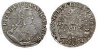 6 groszy 1761, Królewiec, rzadki i ładny, Bitkin