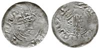 Niemcy, denar 1002-1024; Głowa w koronie w prawo / dłoń opatrzności