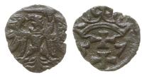 denar 1557, Gdańsk, ciemna patyna, rzadki roczni