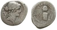 denar 46 pne, Rzym, Aw: Popiersie Juno Monety w 