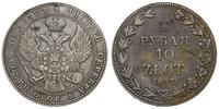 Polska, 1 1/2 rubla = 10 złotych, 1837 M-W