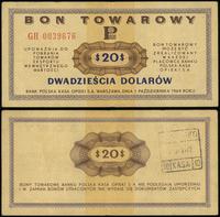 bon na 20 dolarów 1.10.1969, seria GH, numeracja