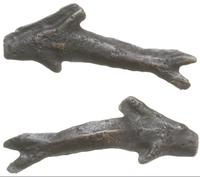 brąz w kształcie delfina VI-IV w pne, brąz 44 mm