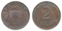 2 santimy 1937, moneta z mniejszą średnicą, rzad