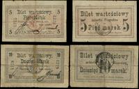 zestaw bonów: 5 i 10 marek 25.09.1919, razem 2 s