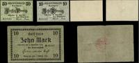 Wielkopolska, zestaw bonów: 10 i 50 fenigów 22.06.1917 oraz 10 marek 6.11.1918