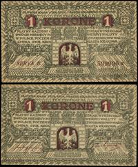 1 korona 1919, seria A, numeracja 599996❉, złama