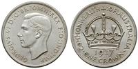 korona 1937, Melbourne, srebro 28.24 g, KM 34