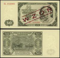 50 złotych 1.07.1948, seria EL 2532985, na stron