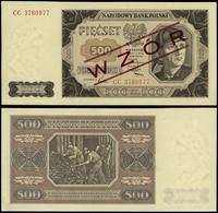 500 złotych 1.07.1948, seria CC, numeracja 37809