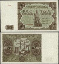 1.000 złotych 15.07.1947, seira D, numeracja 299