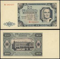 20 złotych 1.07.1948, seria BI, numeracja 242423