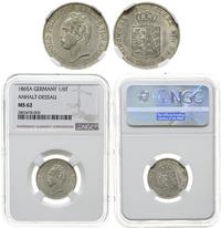 1/6 talara 1865 A, Berlin, moneta w pudełku firm