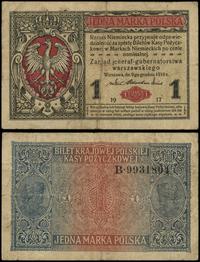 1 marka 9.12.1916, "jenerał", seria B, numeracja