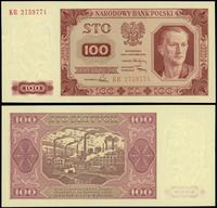 100 złotych 1.07.1948, seria KR, numeracja 27597