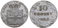10 groszy 1831 KG, Warszawa, łapy Orła proste, n