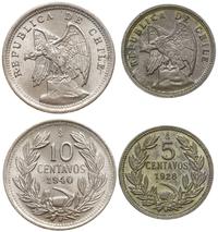 Chile, zestaw: 5 centavos 1928 i 10 centavos 1940