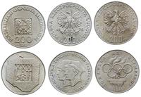 zestaw: 3 x 200 złotych 1974, 1975, 1976, srebro