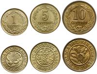 zestaw: 1 centesimos 1950, 5 centesimos 1947, 10