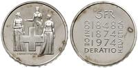 5 franków 1974, Berno, 100- lecie Konstytucji, m