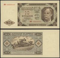 10 złotych 1.07.1948, seria AW, numeracja 122351