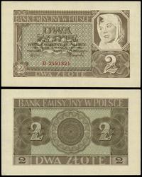 2 złote 1.03.1940, seria D, numeracja 2491821, L