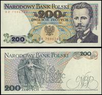 200 złotych  1.06.1982, seria BR, numeracja 7596