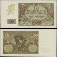 10 złotych 1.03.1940, seria A, numeracja 1630187