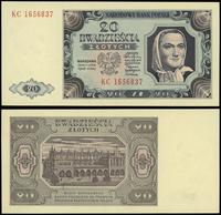 20 złotych  1.07.1948, seria KC, numeracja 16568