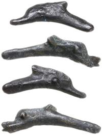Grecja i posthellenistyczne, dwa brązy w kształcie delfinów, V-IV w. pne
