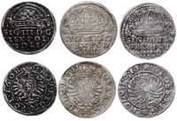 zestaw: 3 x grosz 1608, 1611, 1613, Kraków, łącz