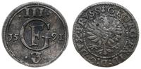 trzeciak (ternar) 1591, Królewiec, ciemna patyna